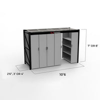 LEVRACK mobile aisle shelving system