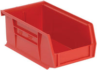 Stack and Hang Storage Bins 7 3/8" x 4 1/8" x 3" 24 Pack | Quantum Storage Ultra Series QU220 Plastic Storage Bin | Red
