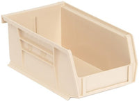 Stack and Hang Storage Bins 7 3/8" x 4 1/8" x 3" 24 Pack | Quantum Storage Ultra Series QU220 Plastic Storage Bin | Tan