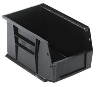 Stack and Hang Storage Bins 9 1/4" x 6" x 5" 12 Pack | Quantum Storage Ultra Series QU221 Black Plastic Storage Bin