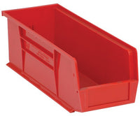 Plastic Hang & Stack Bin, 14-3/4"L x 5-1/2"W x 5"H, Black - Pkg Qty 12
