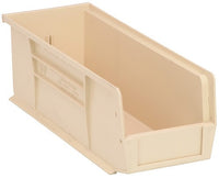 Plastic Hang & Stack Bin, 14-3/4"L x 5-1/2"W x 5"H, Black - Pkg Qty 12