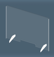 CLEAR ACRYLIC PLEXIGLASS SNEEZE GUARD PLASTIC BARRIER