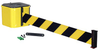 Wall Mount Retracta-Belt Yellow and Black Diagonal Color
