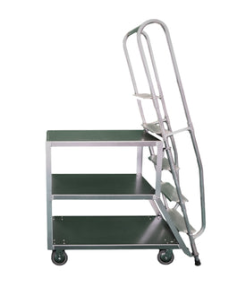 Rol- Away S-5-1 5 STEP 3 SHELF LADDER CART WITH STEP-LOCK