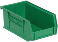 Stack and Hang Storage Bins 7 3/8" x 4 1/8" x 3" 24 Pack | Quantum Storage Ultra Series QU220 Plastic Storage Bin | Green
