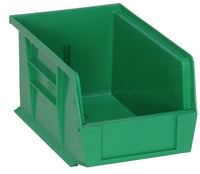 Stack and Hang Storage Bins 9 1/4" x 6" x 5" 12 Pack | Quantum Storage Ultra Series QU221 Plastic Storage Bin | Green
