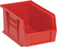 Stack and Hang Storage Bins 9 1/4" x 6" x 5" 12 Pack | Quantum Storage Ultra Series QU221 Red Plastic Storage Bin
