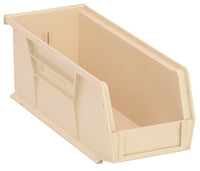 Stack and Hang Storage Bins 10 7/8" x 4 1/8" x 4" | Quantum Storage Ultra Series QU224 Storage Bin Tan
