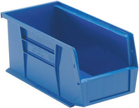 Plastic Hang & Stack Bin, 10-7/8"L x 4-1/8"W x 4"H,  - Pkg Qty 12
