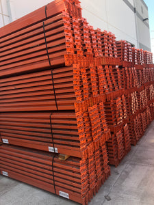 Used 144" x 5"  Pallet Rack Beams 4 pin connection