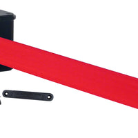 red belt on wall mount retractable unit
